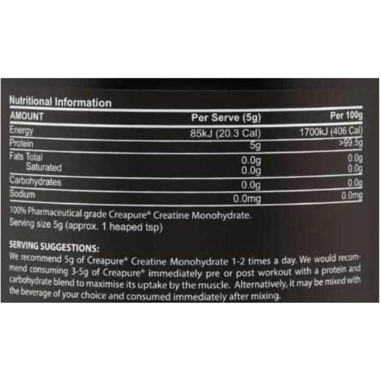 Creatine Monohydrate 500G