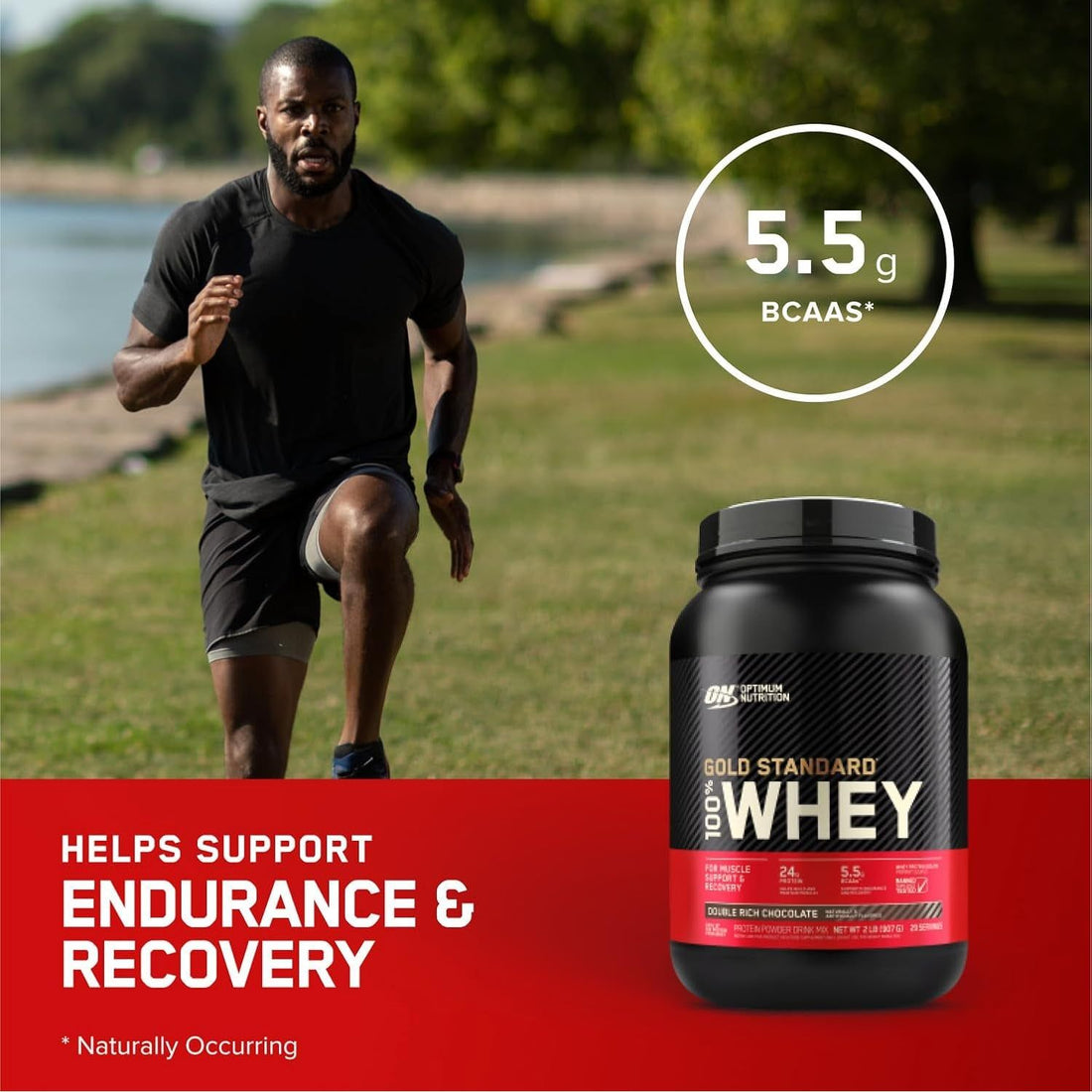 Gold Standard 100% Whey Protein Powder, Vanilla Ice Cream, 907G