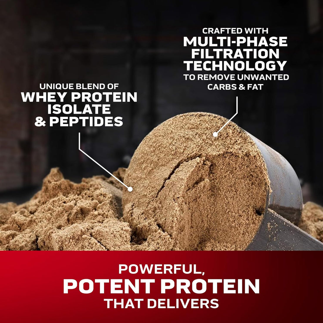 Whey Protein Powder, Nitro-Tech Whey Protein Isolate + Peptides, Lean Protein Powder with Creatine, Sports Nutrition Protein Powder for Men & Women, Vanilla, 1.81Kg (40 Servings)