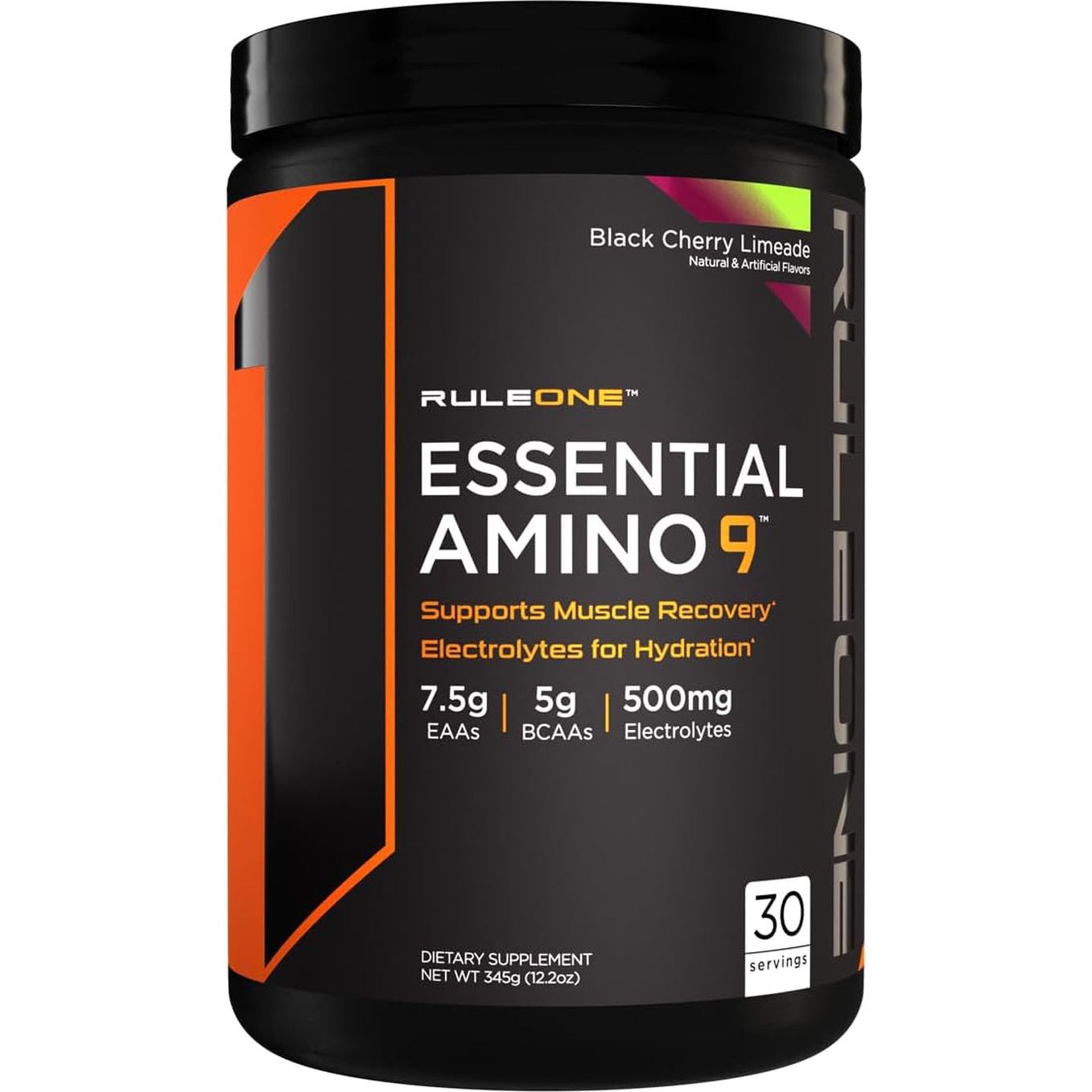 R1 Essential Amino 9 Recovery & Hydration Support Supplement 345 G, Peach Mango (30 Servings)