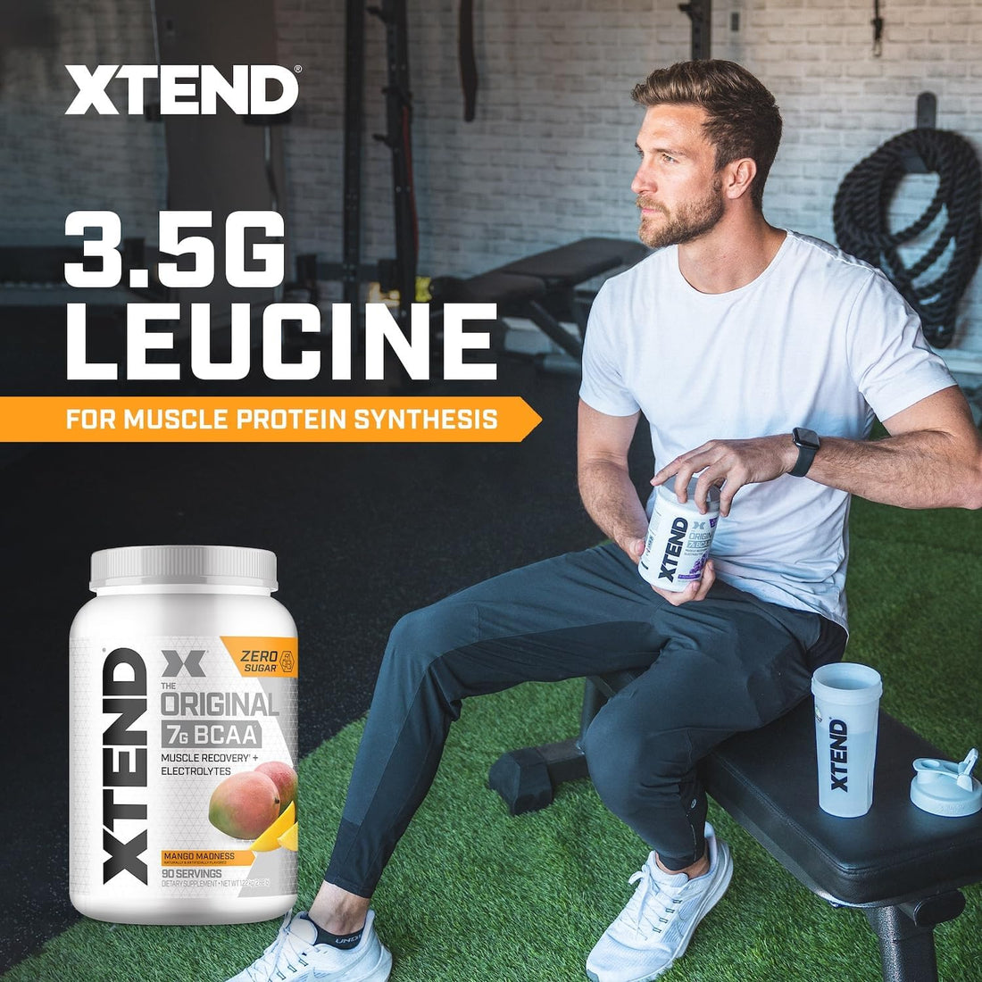 Xtend BCAA Powder, Branched Chain Amino Acids, Bcaas, Mango, 90 Servings