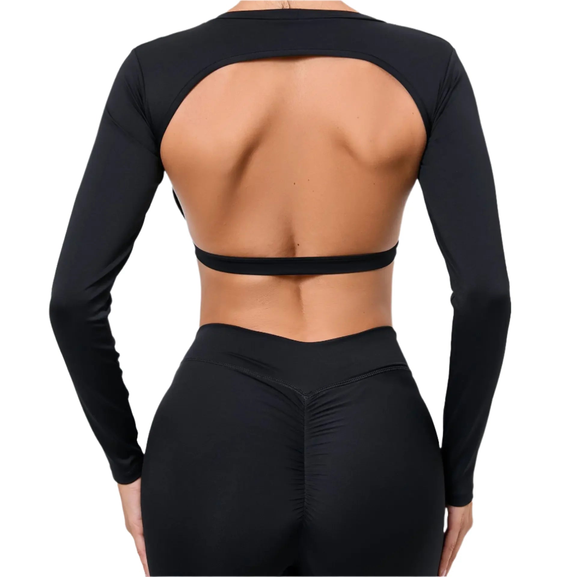 Holly Luxe Backless Performance Crop Top