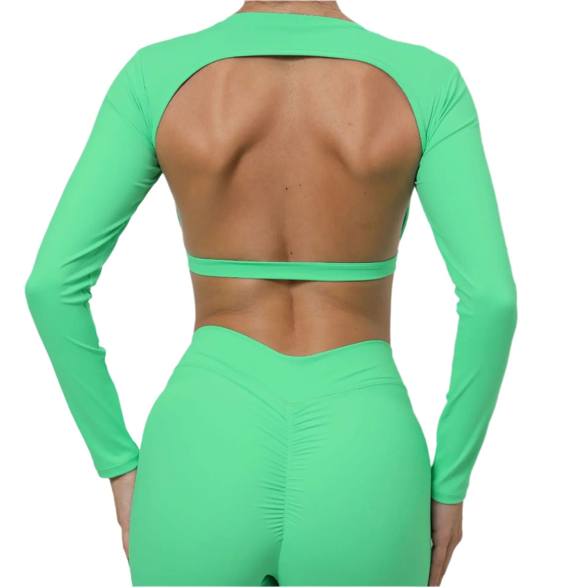Holly Luxe Backless Performance Crop Top