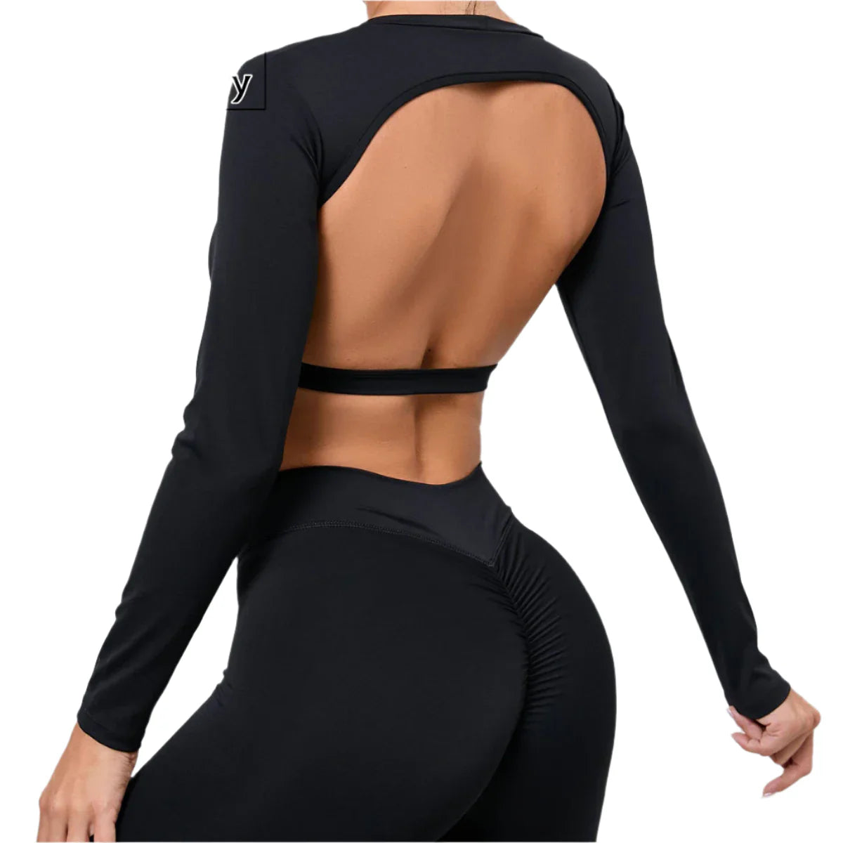 Holly Luxe Backless Performance Crop Top
