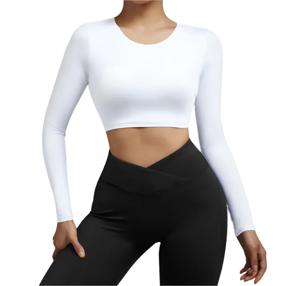Quinn Luxe Empower Crop Top: Bold Elegance for Every Workout