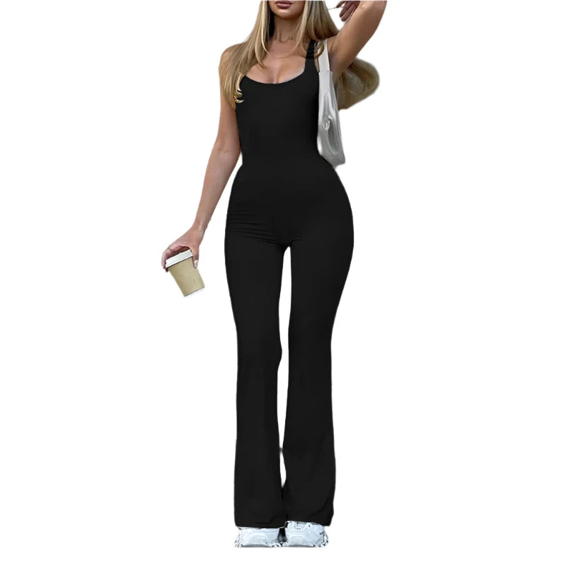 Elegant Ember Bodycon Jumpsuit