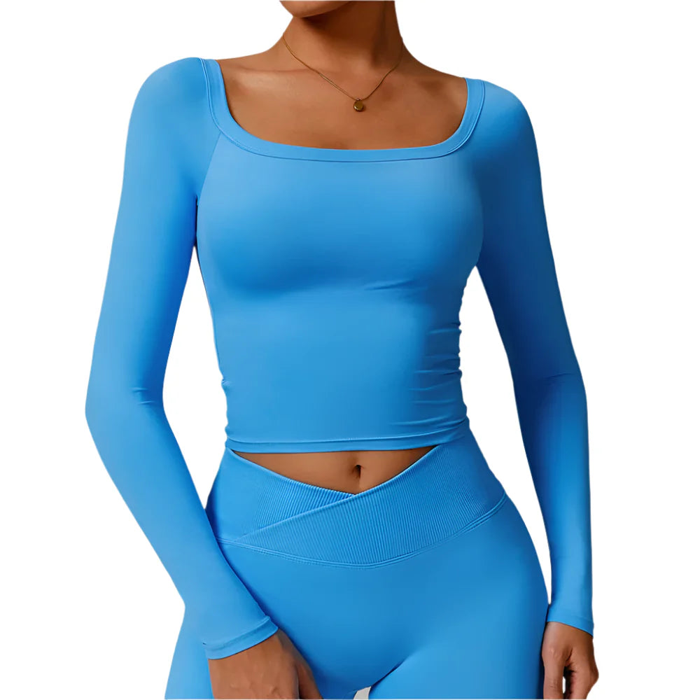 Urban Elegance Long Sleeve Yoga Crop Top