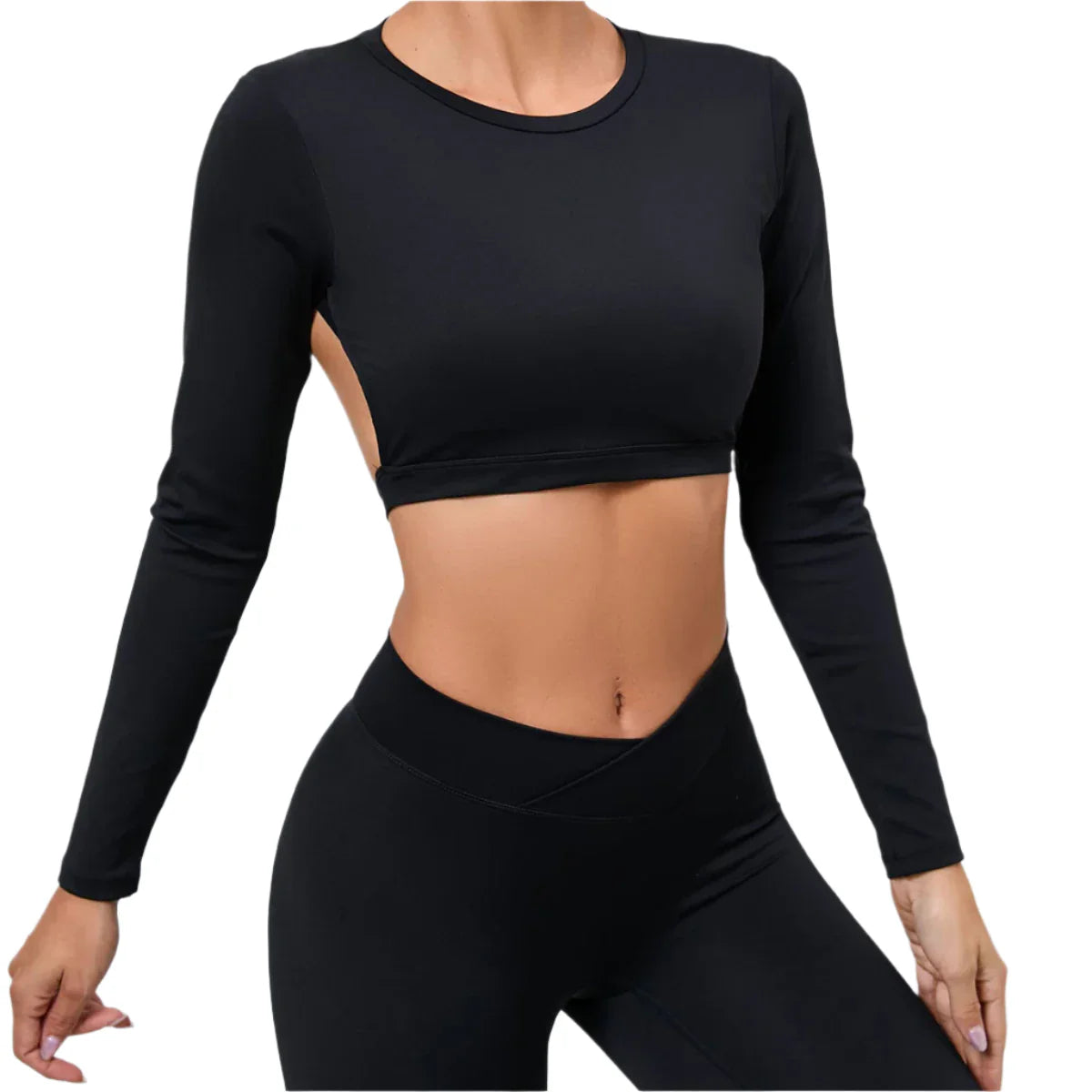 Holly Luxe Backless Performance Crop Top