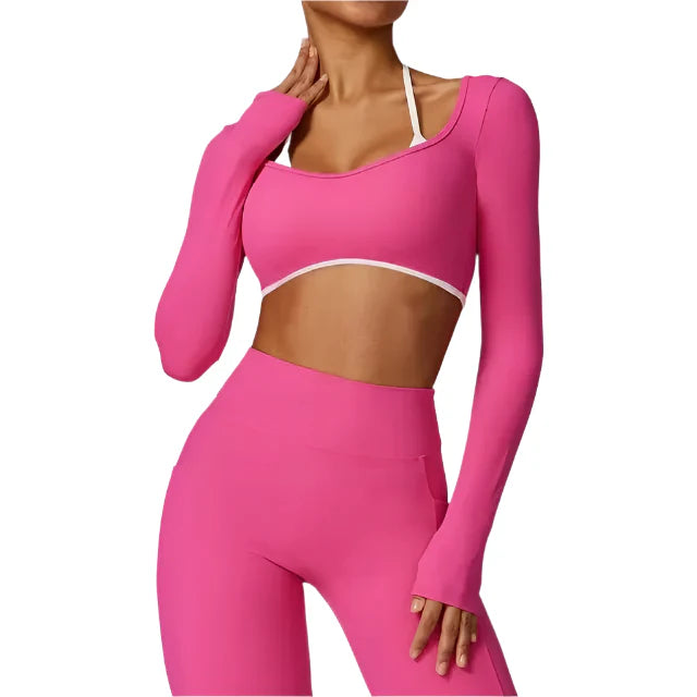 Kestrel Luxe Backless Crop Top: Elevate Your Activewear