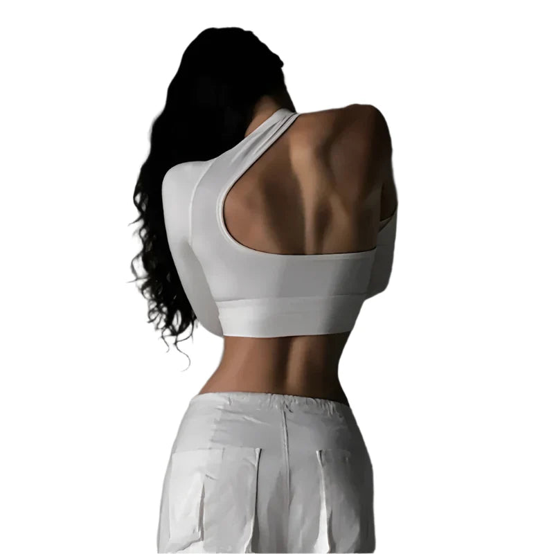 Violet Allure Hollow Out Luxe Crop Top