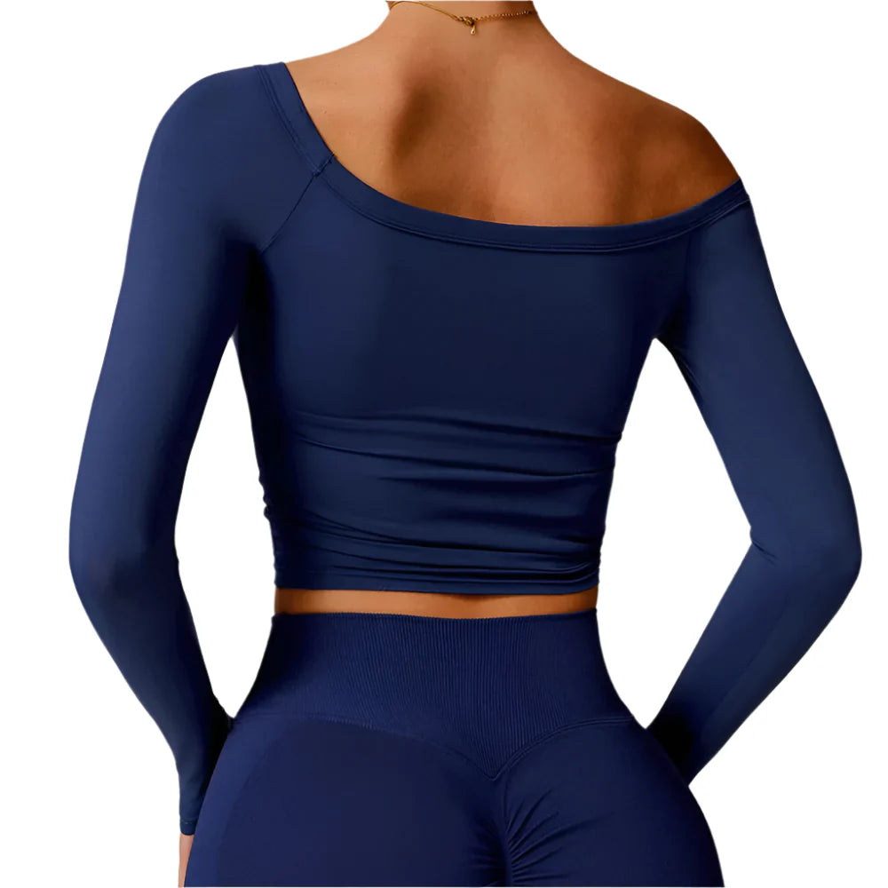 Urban Elegance Long Sleeve Yoga Crop Top