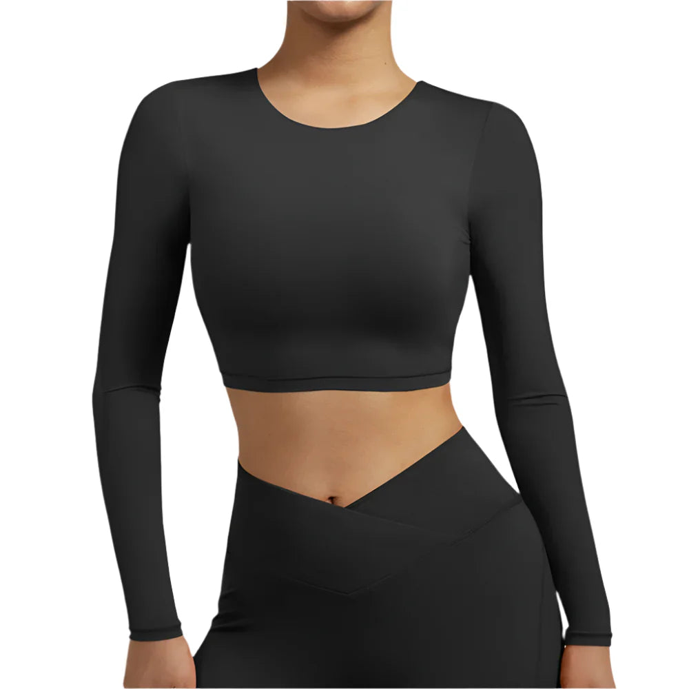 Quinn Luxe Empower Crop Top: Bold Elegance for Every Workout
