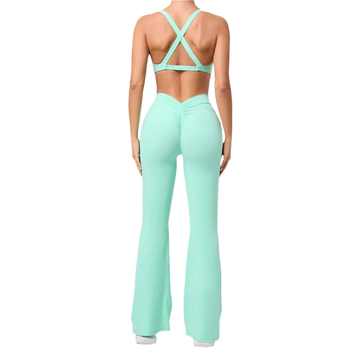 Raven's Radiance Flared Jumpsuit Set