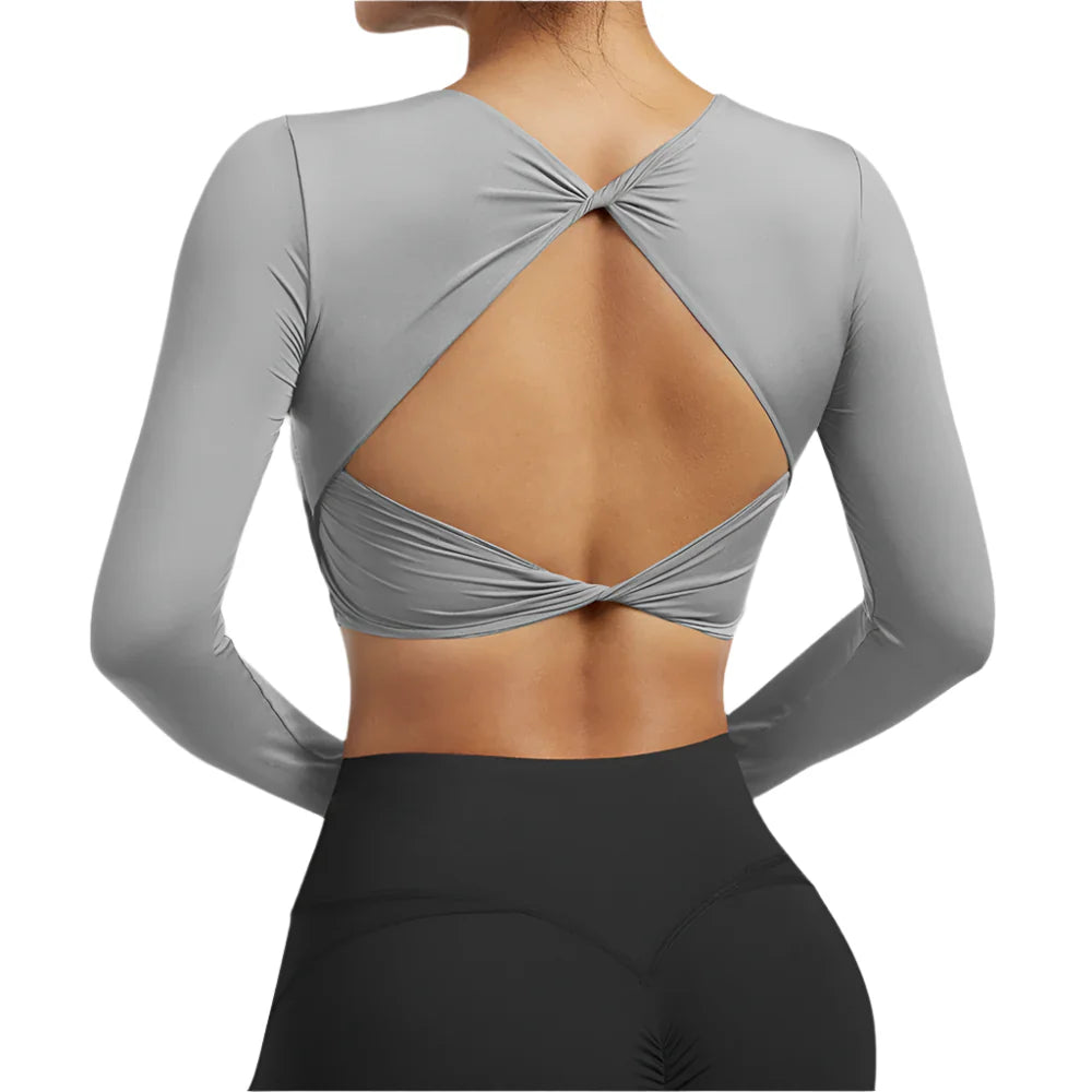 Quinn Luxe Empower Crop Top: Bold Elegance for Every Workout