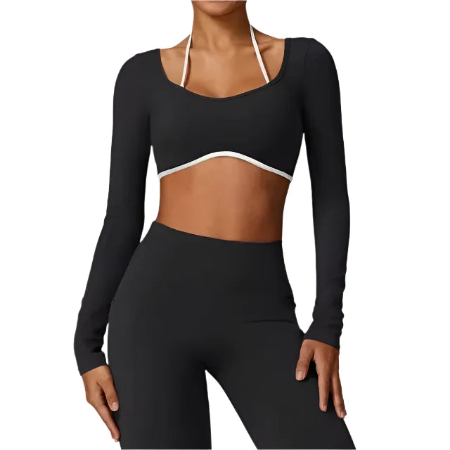 Kestrel Luxe Backless Crop Top: Elevate Your Activewear