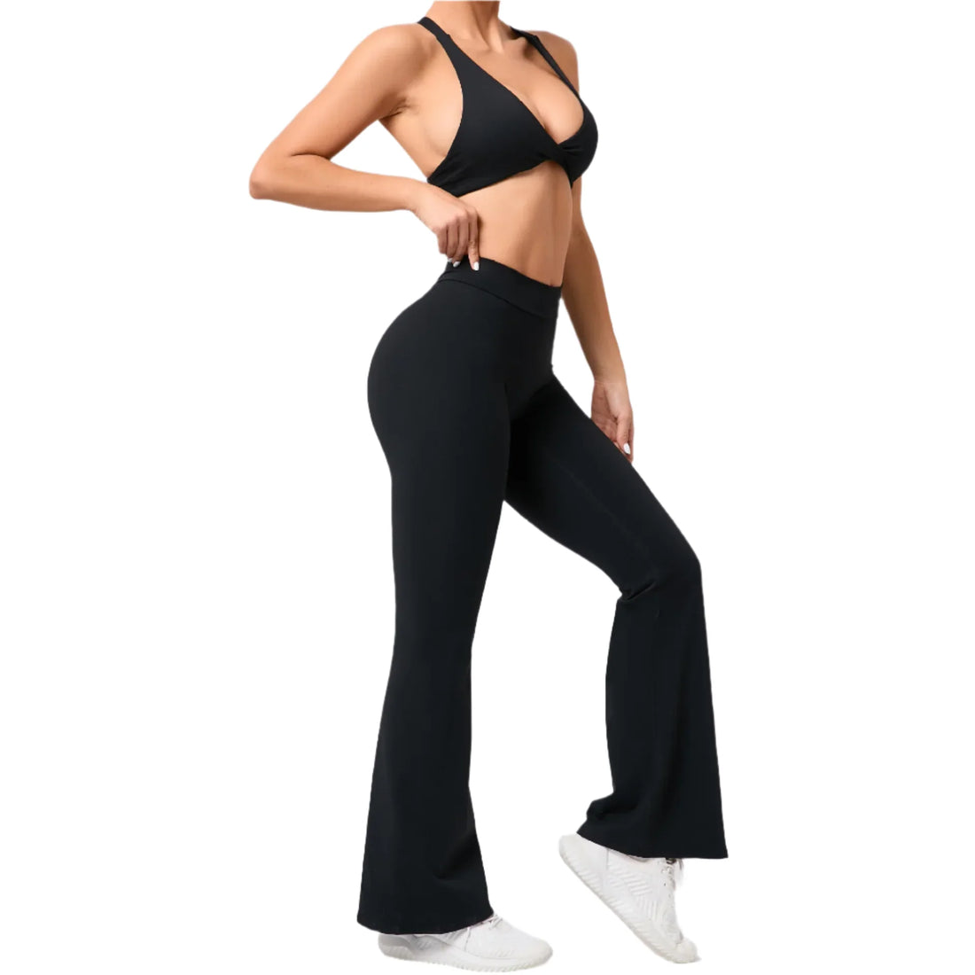 Raven's Radiance Flared Jumpsuit Set