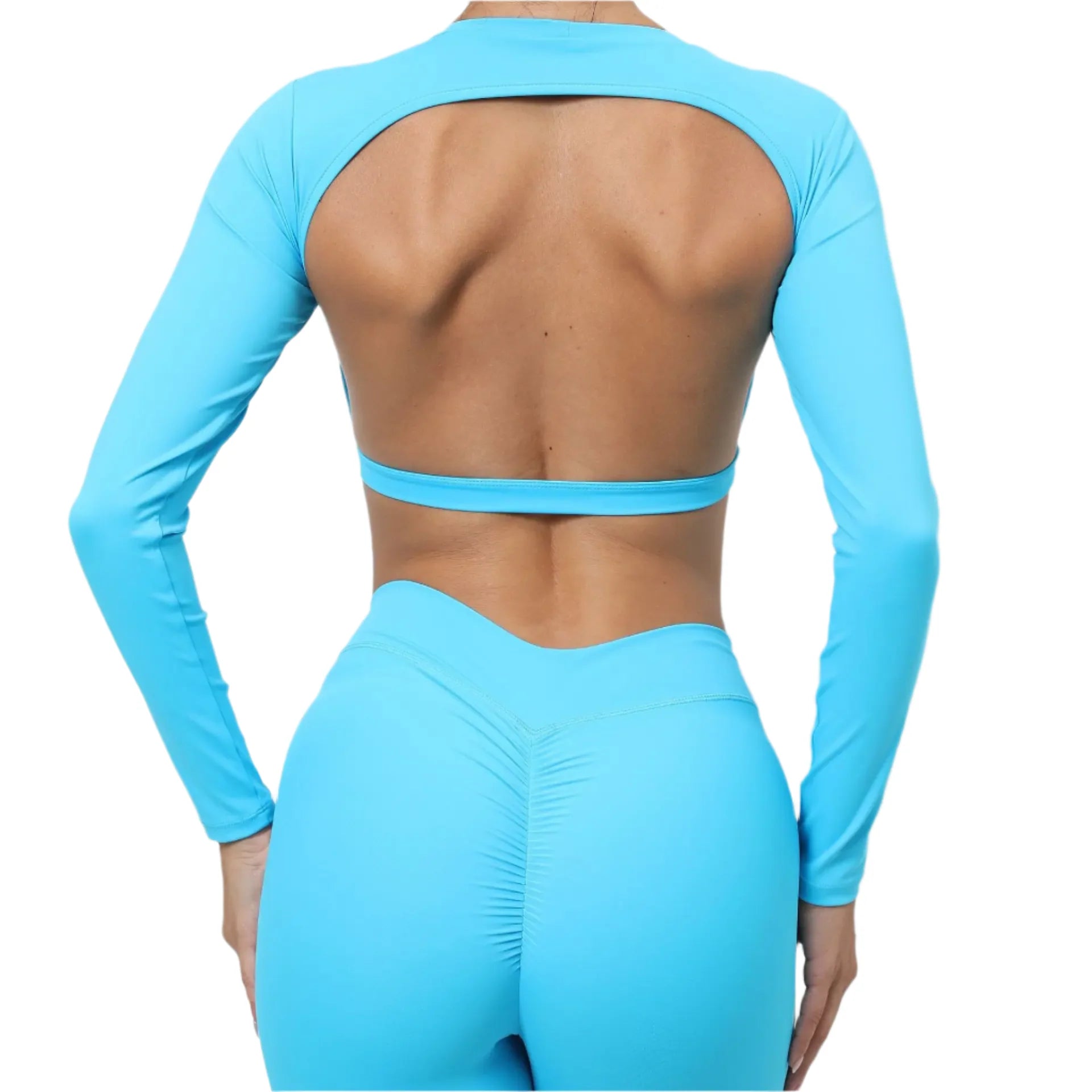 Holly Luxe Backless Performance Crop Top