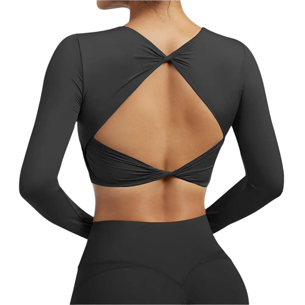 Quinn Luxe Empower Crop Top: Bold Elegance for Every Workout