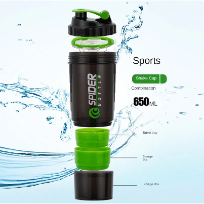 3-Layer Shaker Protein Bottle