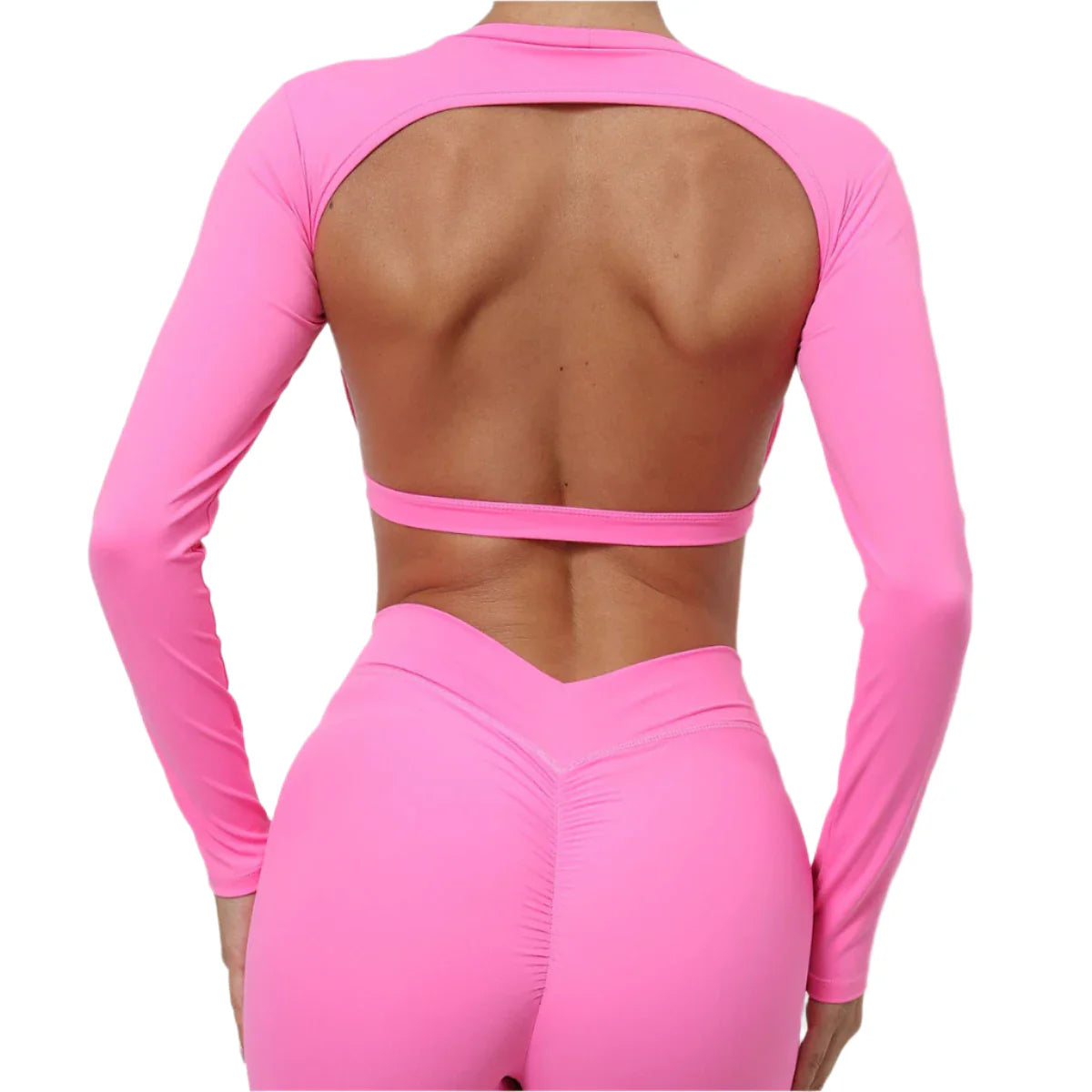 Holly Luxe Backless Performance Crop Top