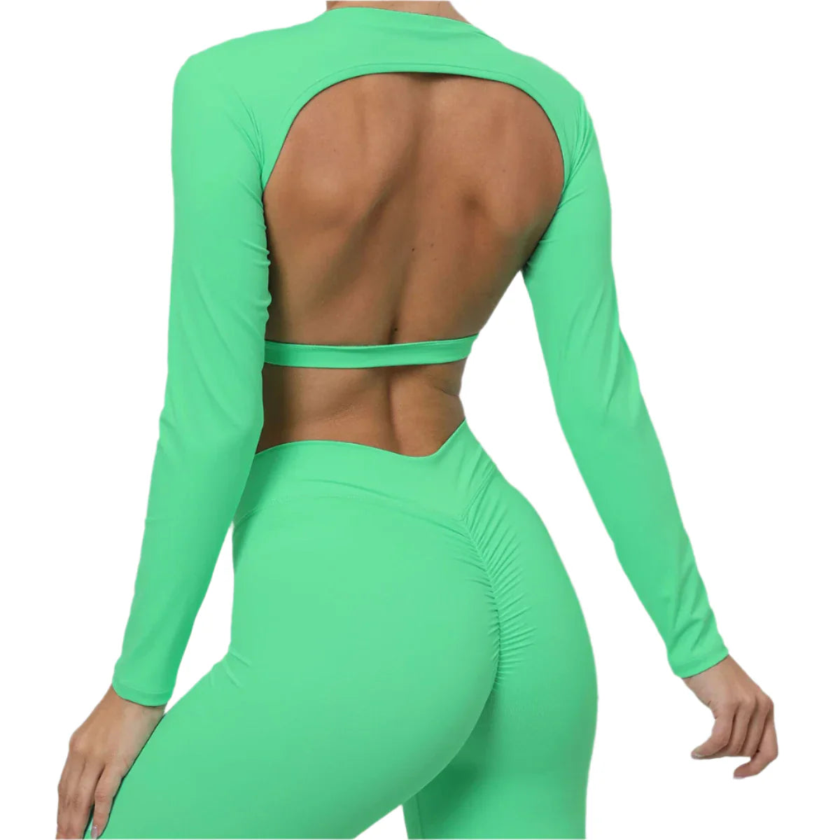 Holly Luxe Backless Performance Crop Top