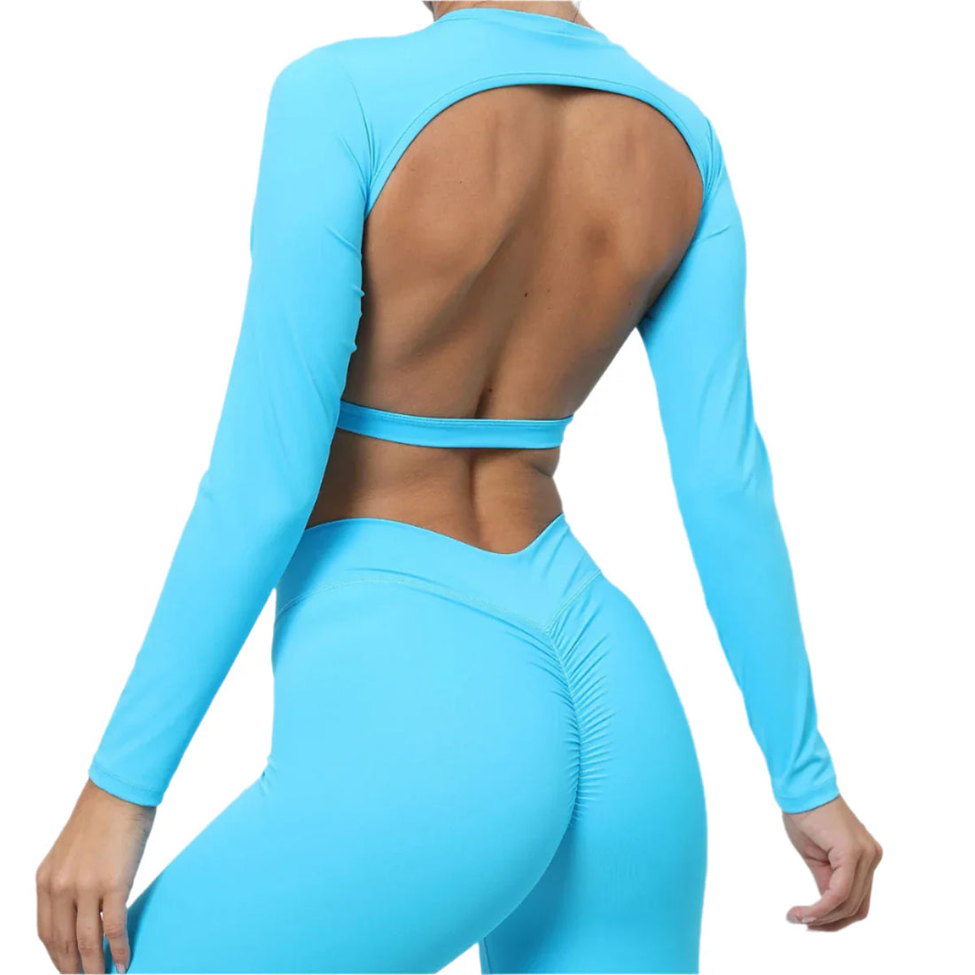 Holly Luxe Backless Performance Crop Top