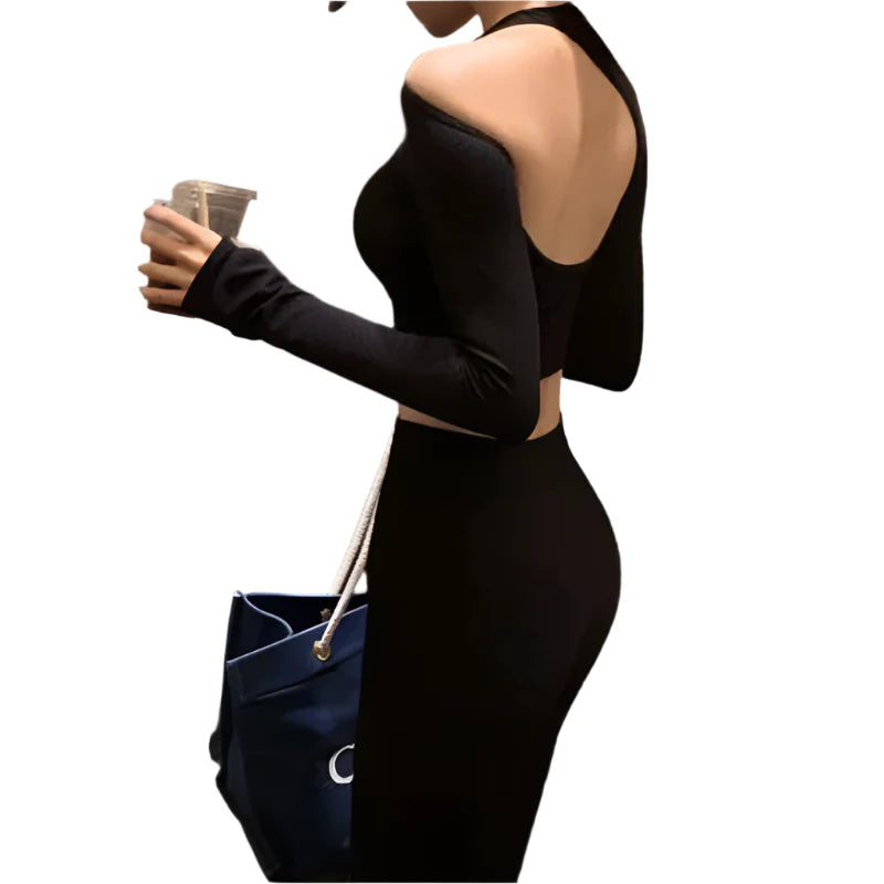 Violet Allure Hollow Out Luxe Crop Top