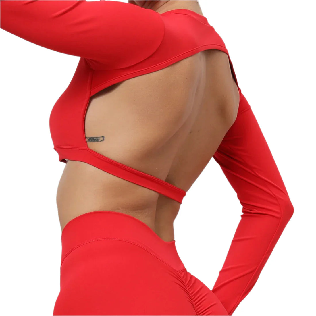 Holly Luxe Backless Performance Crop Top