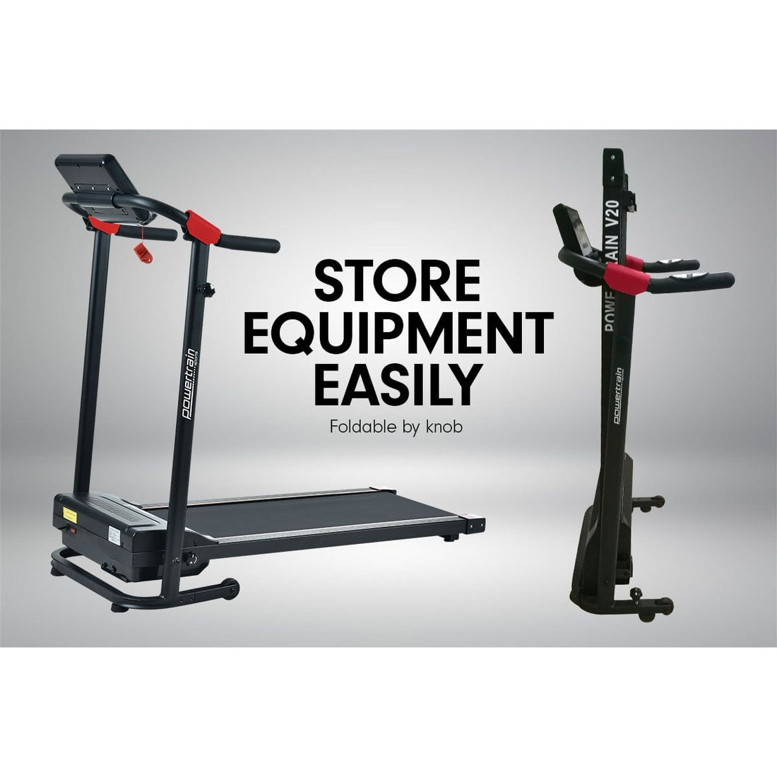 Powertrain V20 Foldable Treadmill Home Gym Cardio Walking Machine