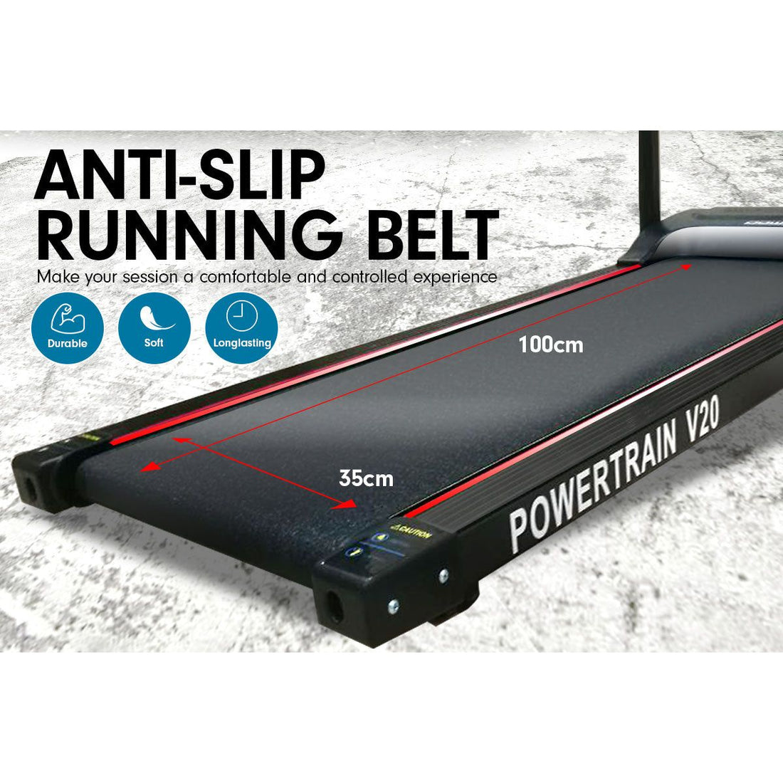 Powertrain V20 Foldable Treadmill Home Gym Cardio Walking Machine