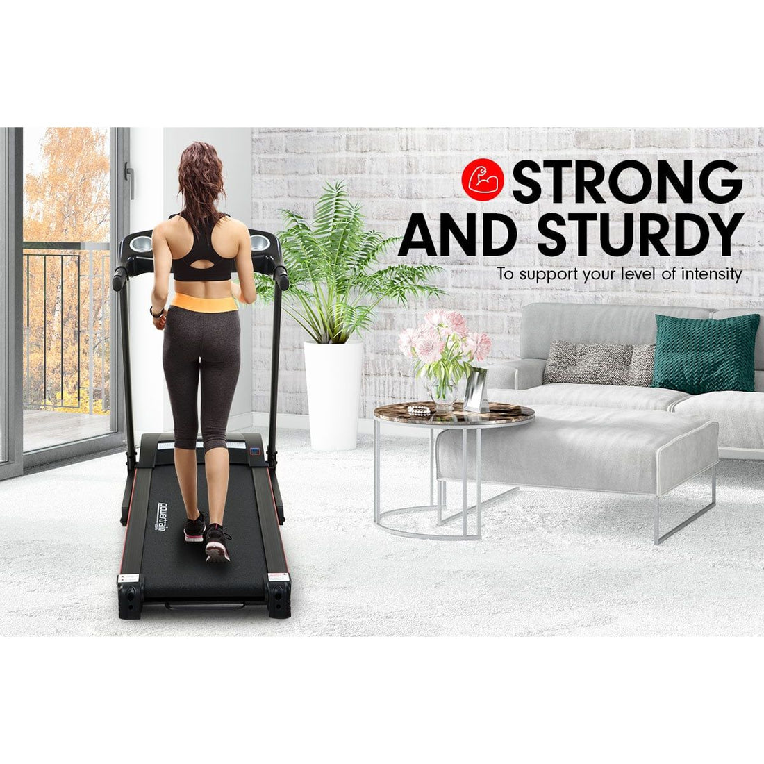 Powertrain V30 Foldable Treadmill Manual Incline Home Gym Cardio